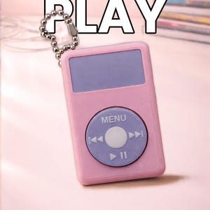MP3 Player Fidget Keychain Clicker – Satisfying Click Wheel Toy – Stress Relief Fidget – Retro MP3 Player Keychain