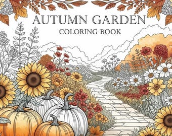 Herbstliche Ausmalbilder für Erwachsene: Gemütliche Herbstszenen (druckbare PDF)