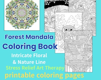 Verschlungenes Wald Malbuch: Florale & Natur Kunsttherpie (Digitaler Download)
