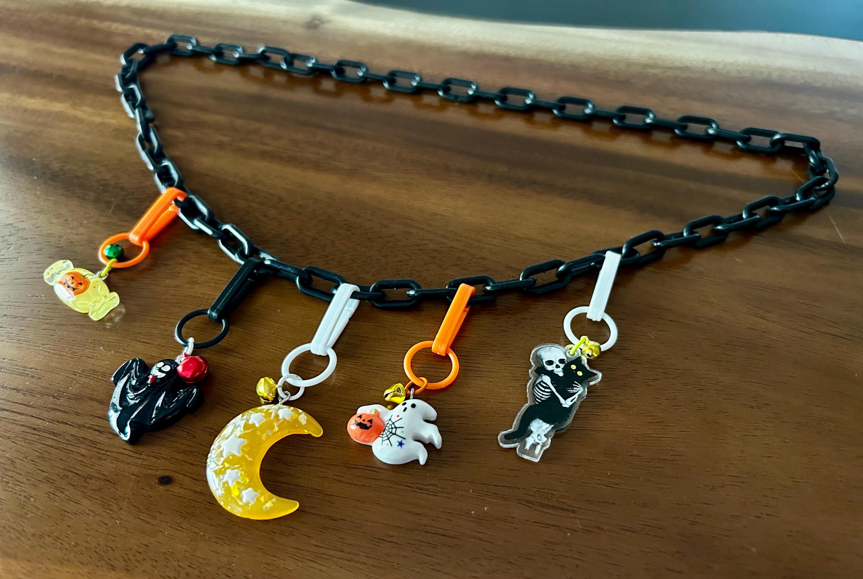 Halloween 1980s Style Bell Clip Charm Necklace: Nostalgic