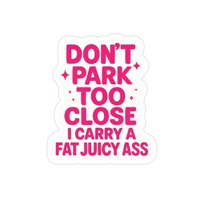 Funny Car Sticker, Humorous Die-Cut, Outdoor Decor, Vehicle Accessory, Gift for Car Lovers, Quirky Decor