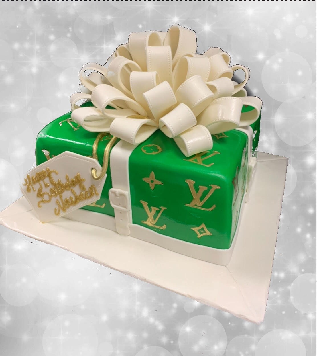 vuitton gift box cake