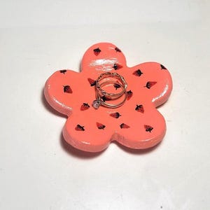 Handmade Strawberry Flower Trinket Dish