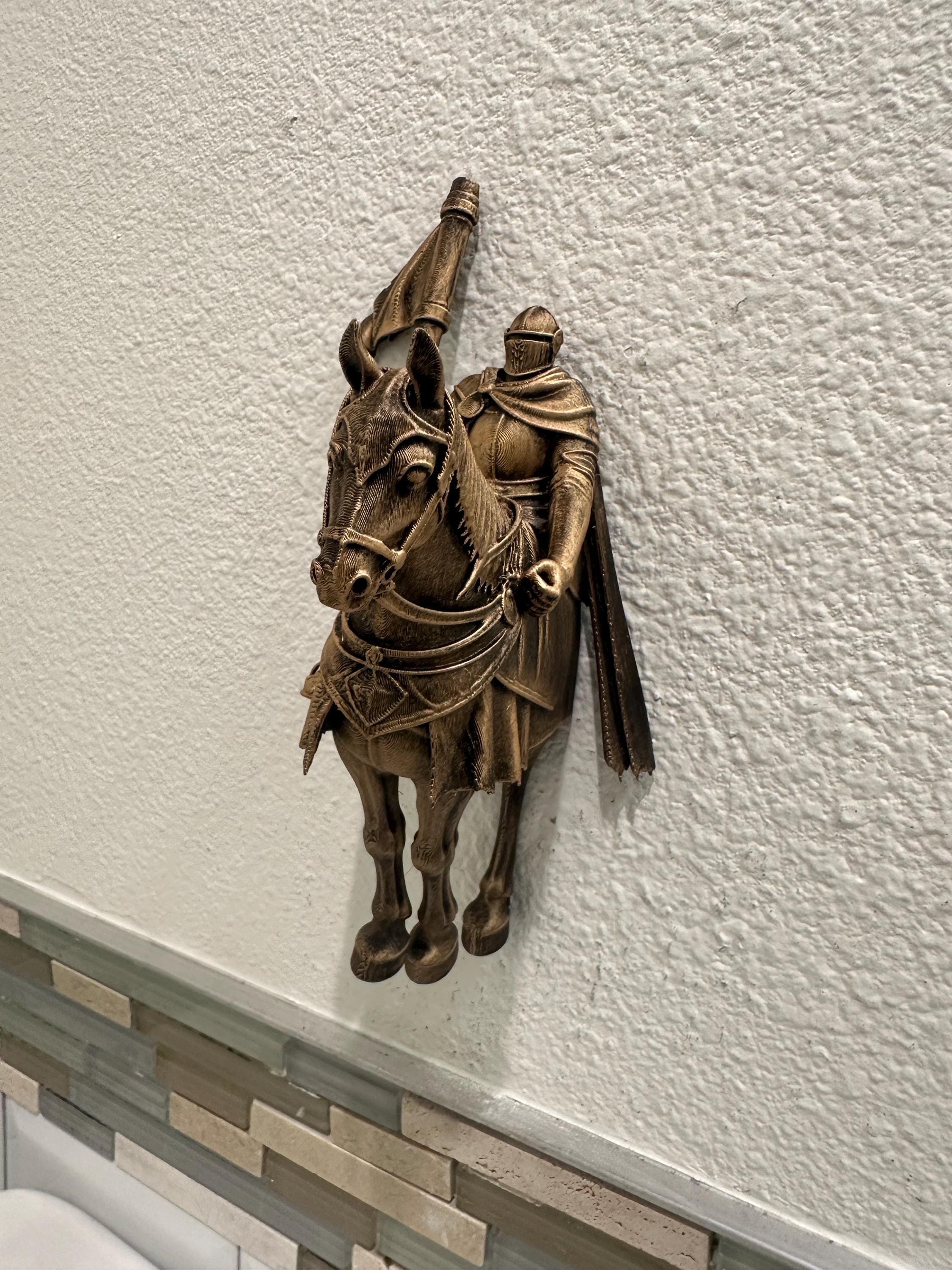 Medieval Knight on Horse Wall Sculpture - Gothic Armor Wall Decor ...
