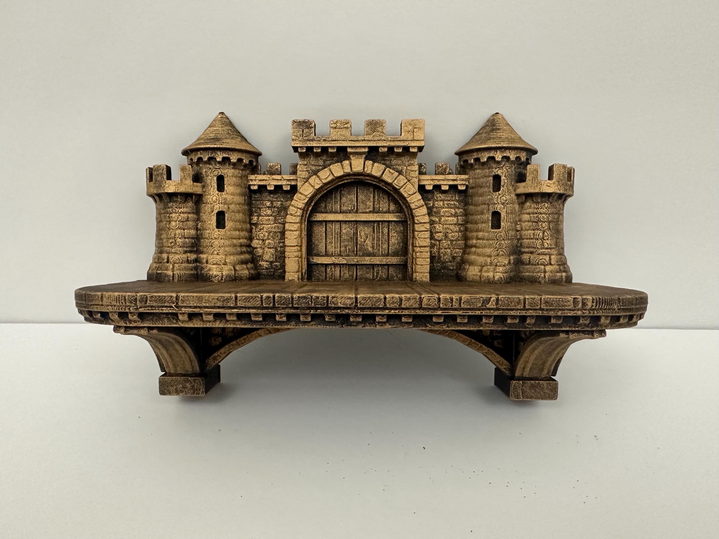 Medieval Castle Wall Shelf - Gothic Fantasy Shelf Decor - Castle Gate ...