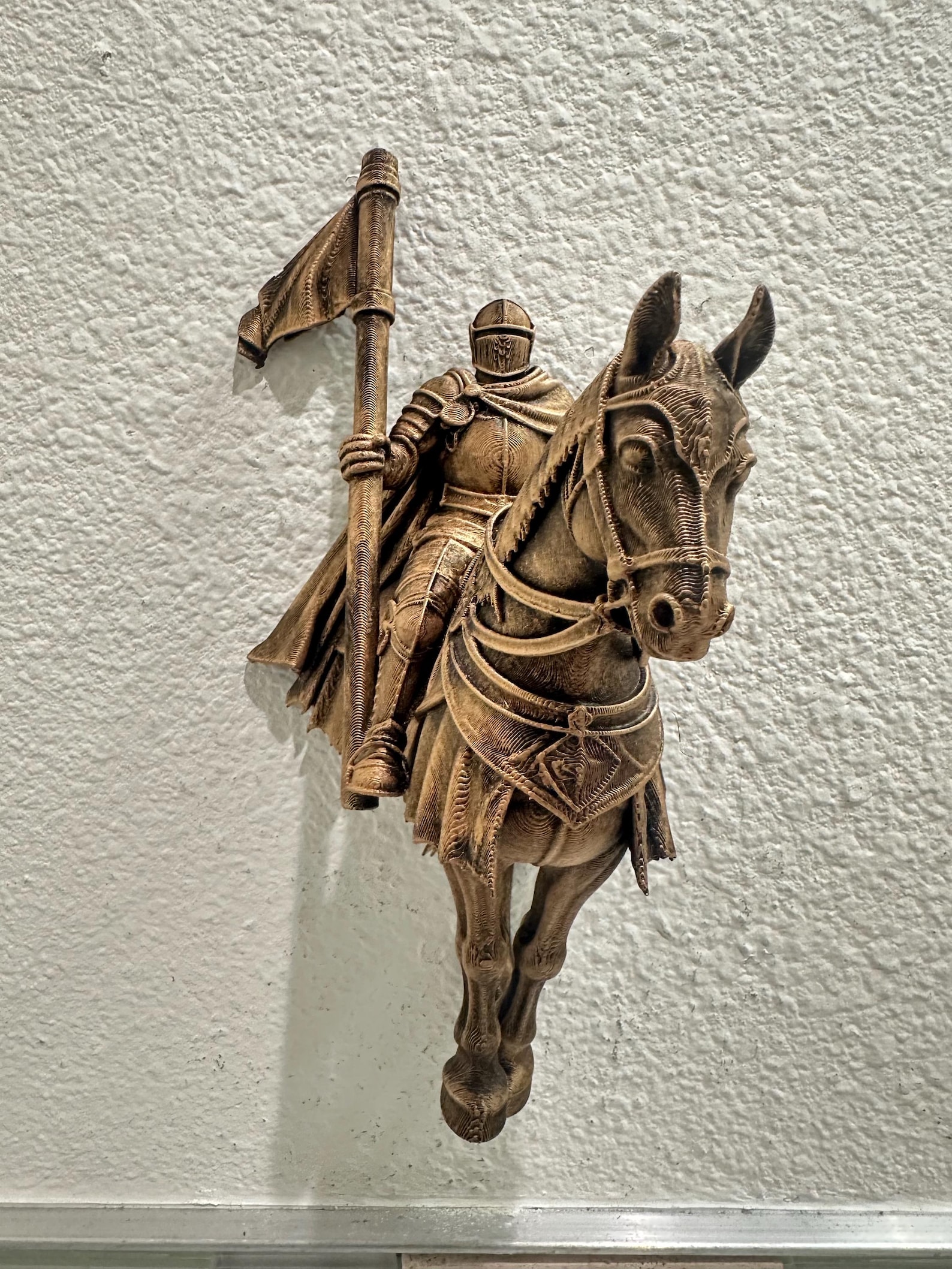 Medieval Knight on Horse Wall Sculpture - Gothic Armor Wall Decor ...