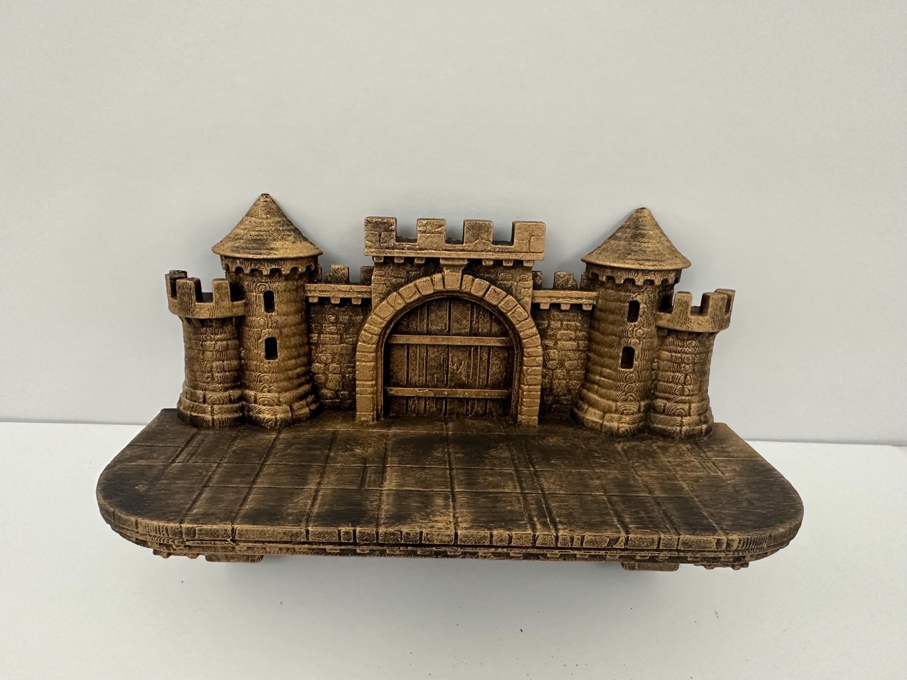 Medieval Castle Wall Shelf - Gothic Fantasy Shelf Decor - Castle Gate ...