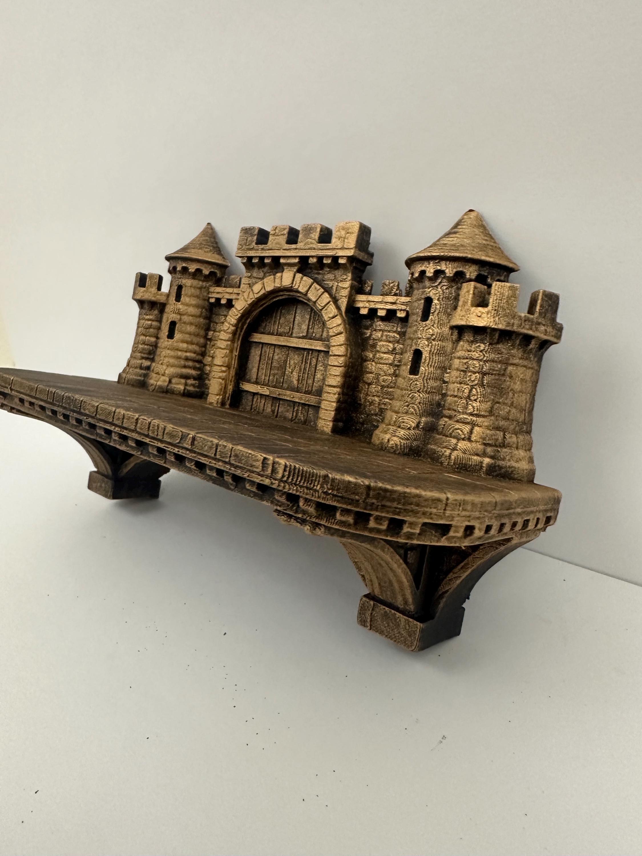 Medieval Castle Wall Shelf - Gothic Fantasy Shelf Decor - Castle Gate ...