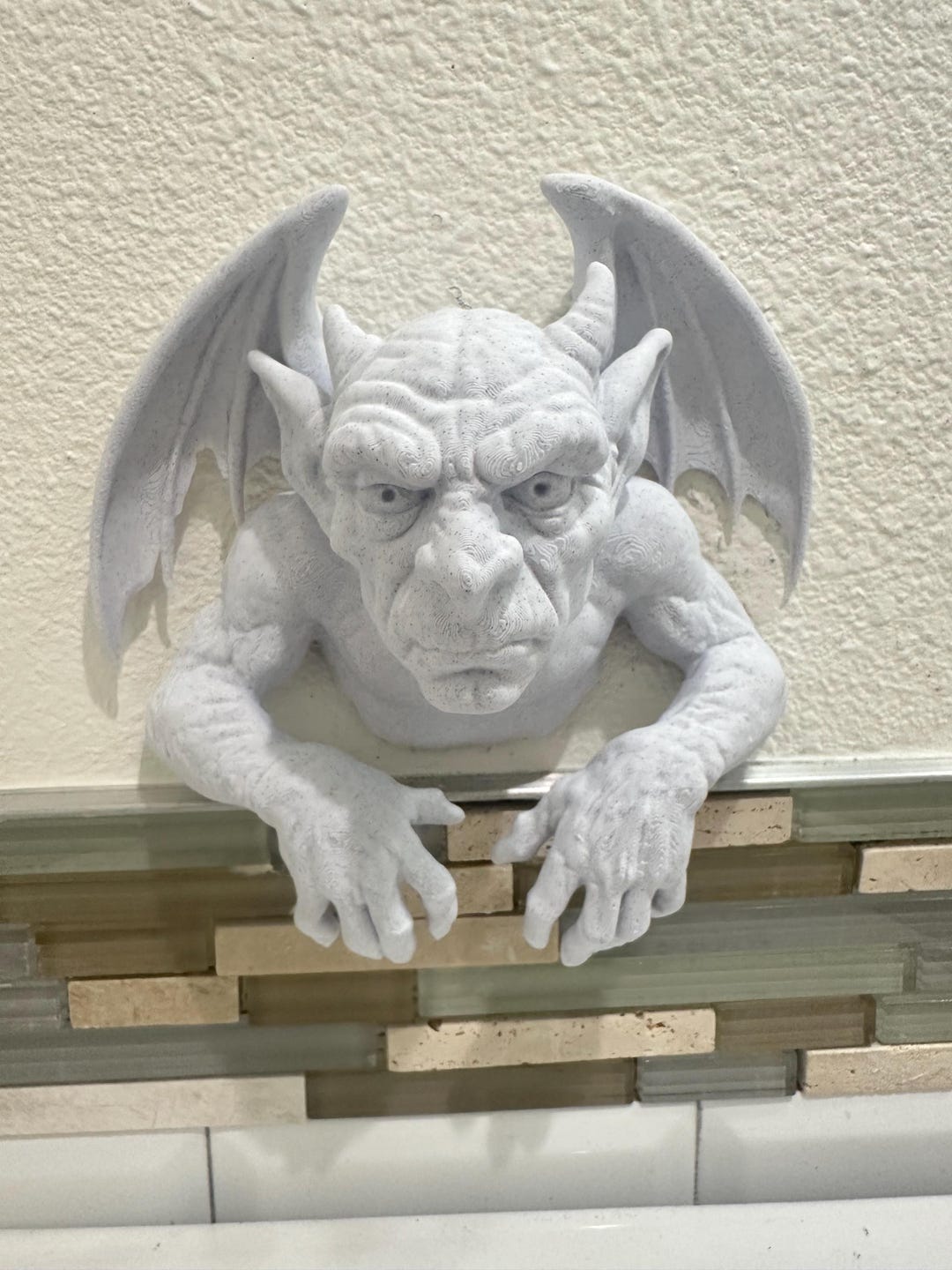 Gargoyle Wall Mount Hanging Sculpture 8x8x4 - Fantasty Creature Gothic ...