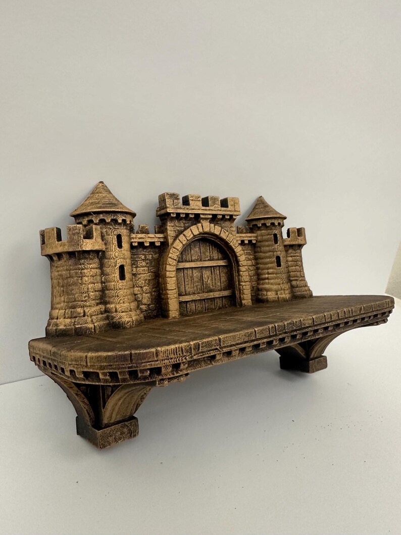 Medieval Castle Wall Shelf - Gothic Fantasy Shelf Decor - Castle Gate ...
