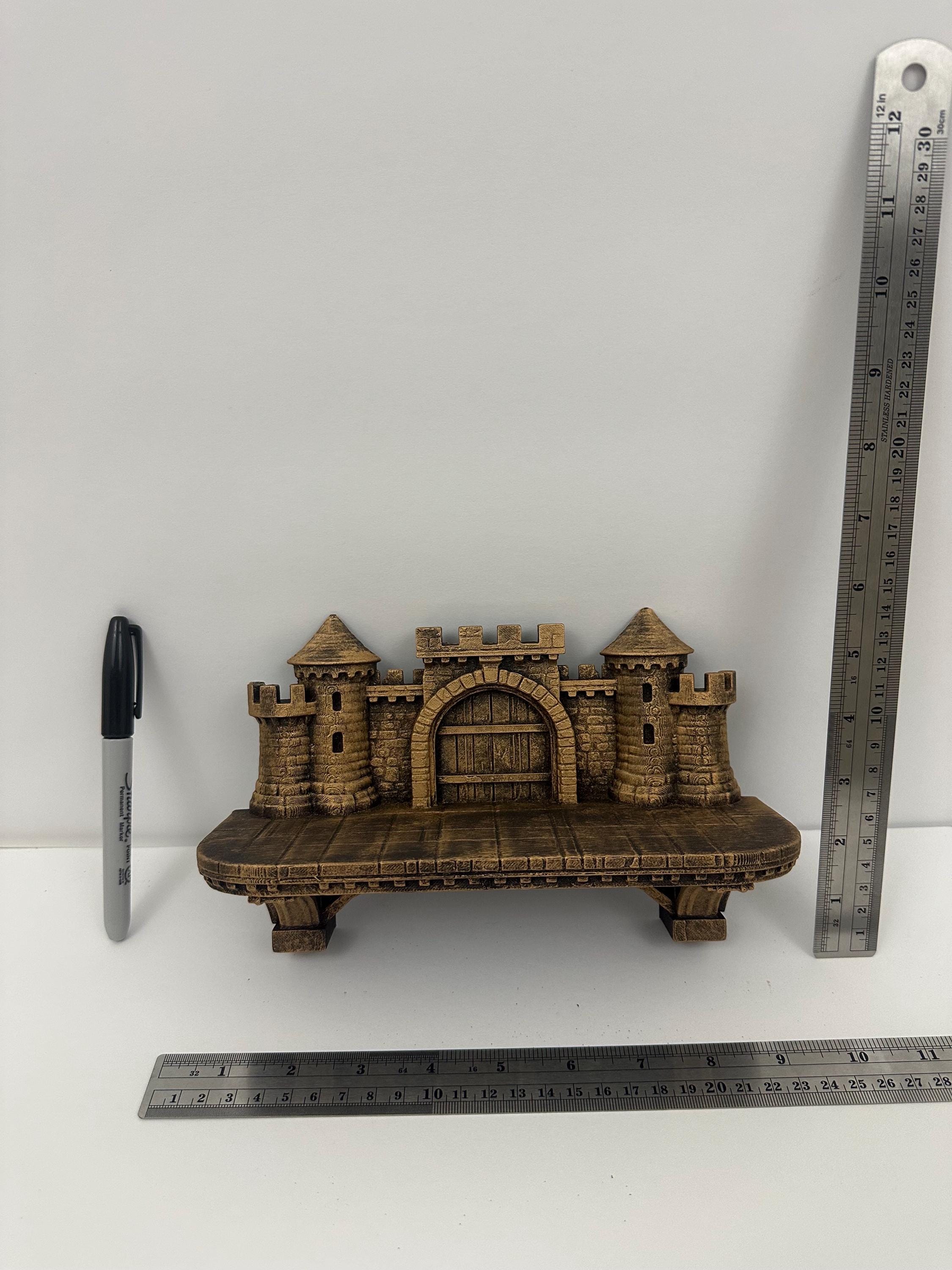 Medieval Castle Wall Shelf - Gothic Fantasy Shelf Decor - Castle Gate ...