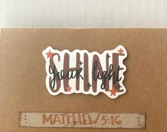 Uplifting, faith-based notecards with removable stickers for your water bottle, laptop, etc.