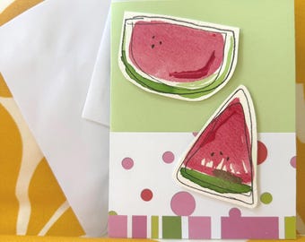 Summery watermelon card, with envelope