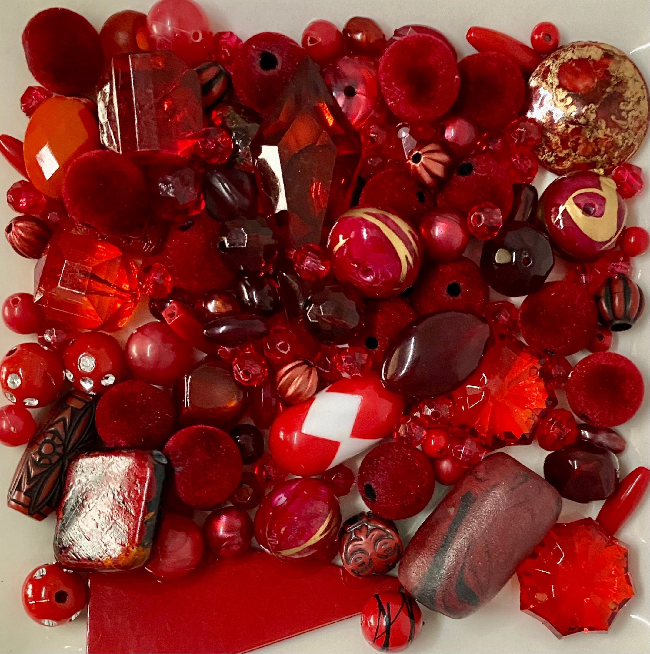 ACRYLIC Resin Plastic Textile MIX Beads 120 Grams 1/4 Etsy