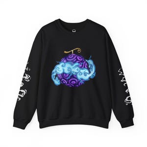 Gear 5 Luffy Sweatshirt Hoodie: One Piece Anime Streetwear, Gum Gum Fruit Cloud smoke Graphic, Strawhat Pirates Crewneck, Gift for Anime Fan