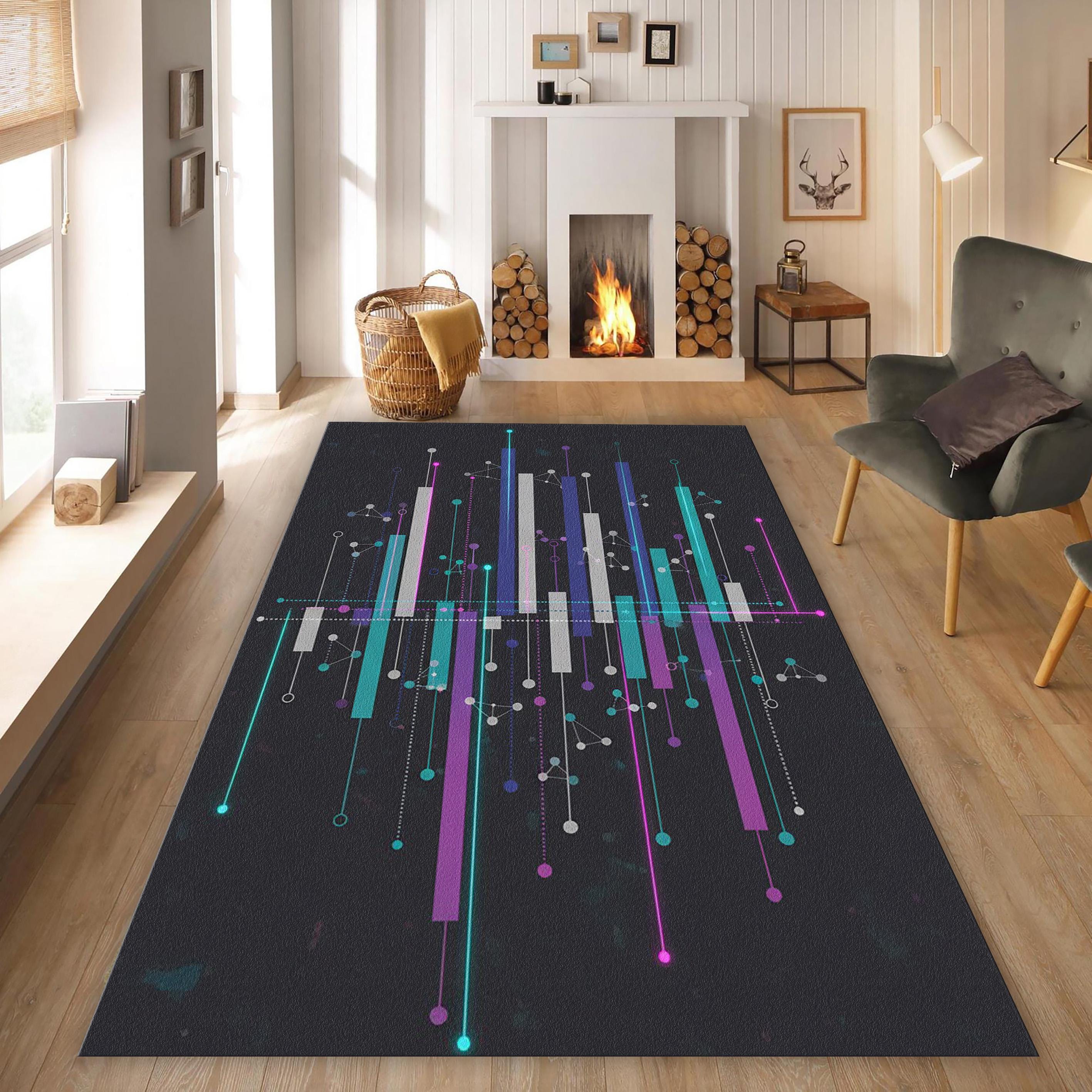 Cyber Rug Cyberpunk Data Visualization Rug, Futuristic Tech Art - Etsy