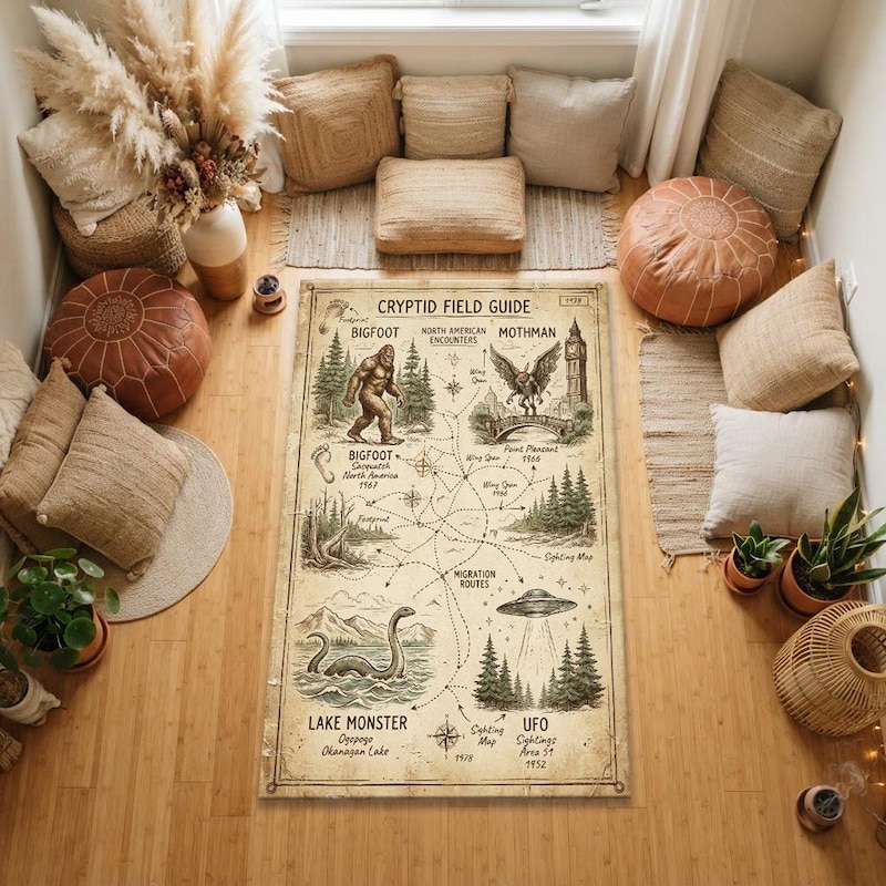 Round Crochet Rug Pattern Cryptid Rugs - Etsy