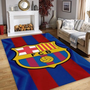 Barcelona Rug, Barca Rug, Football Team Rug, Soccer Rug, Champions Rug, Living Room Rug, Area Rug, Boyfriend Gift,Popular Rug,Anti-slip Rug