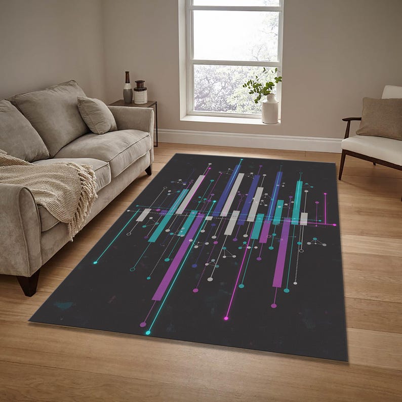 Cyberpunk Rug Texture Cyberpunk Data Visualization Rug, Futuristic Tech Art - Etsy