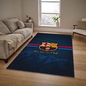 Barcelona Rug, Barca Rug, Football Team Rug, Soccer Rug, Champions Rug, Living Room Rug, Area Rug, Boyfriend Gift,Popular Rug,Anti-slip Rug