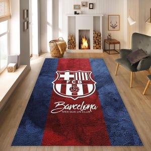 Barcelona Rug, Barca Rug, Football Team Rug, Soccer Rug, Champions Rug, Living Room Rug, Area Rug, Boyfriend Gift,Popular Rug,Anti-slip Rug