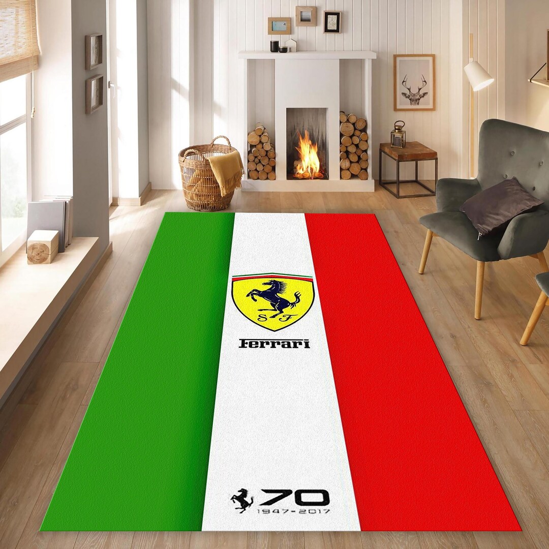 Ferrari Rug, Formula 1 Rug, Racing Rug, Sport Cars Rug, Non-slip Carpet ...