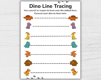 BUNDLE Dinosaurier-Ablaufverfolgungs-Arbeitsblätter, Dinosaurier-Linienverfolgungsseiten, Vorschul-Ablaufverfolgungsbuch, Kinder-Dino-Ablaufverfolgungsaktivitäten, Vorschreibblätter