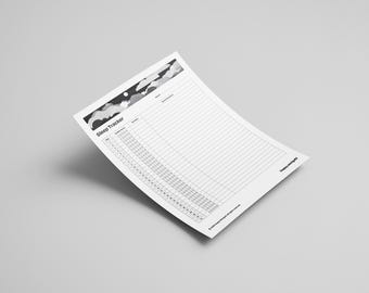 Slaaptracker afdrukbare/digitale pdf