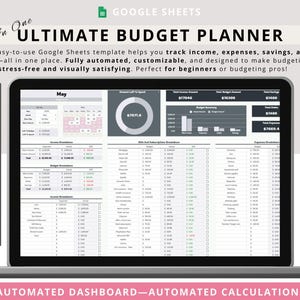 Ultimate Budget Spreadsheet: Google Sheets Finance Planner (Digital Download))