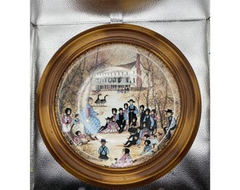 Buckley Moss El Cuentacuentos Lámina de arte Amish enmarcada de 26,7 cm (10,5") Edición limitada