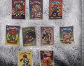 Vintage Topps Garbage Pail Kids 9 Collectable Cards