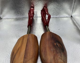 Hormas de viaje Florsheim Rochester vintage, ensanchadoras de zapatos de madera de cedro n.° 4