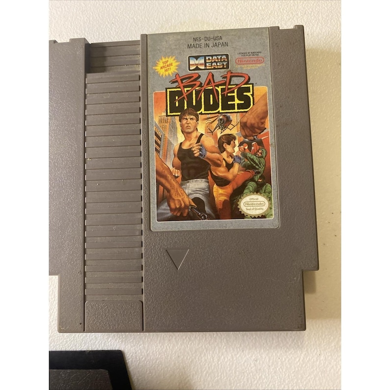 Bad Dudes ORIGINAL Classic video Game Nintendo System 1985 CARTRIDGE NES Sleeve image 1