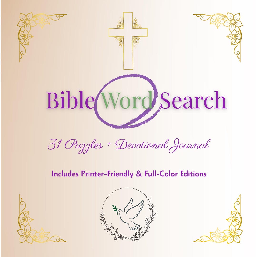 Bible Devotional Word Search Journal Etsy