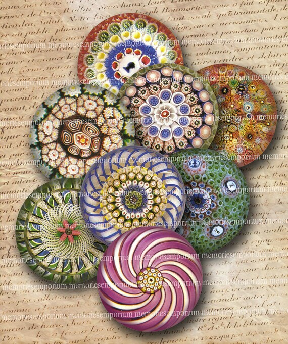 Victorian Paperweights Inchies Circle Antique Glass Bottle Cap Etsy