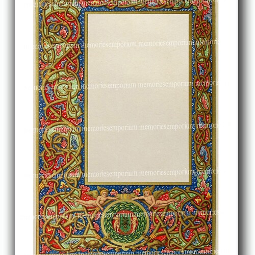 Medieval Stationery Page for Wedding Invitations Parties Menus - Etsy