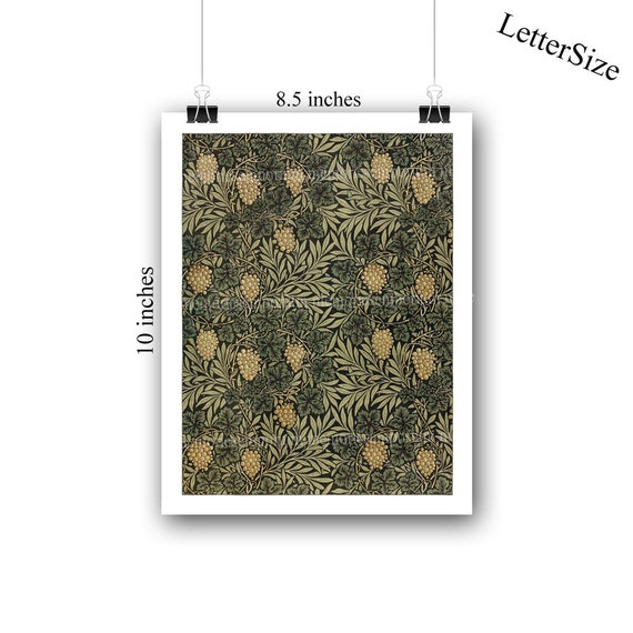 William Morris Printable Download Textile Wallpaper Art Nouveau Prints Patterns Designs Poster Clipart Decoupage Background Set of 4 973