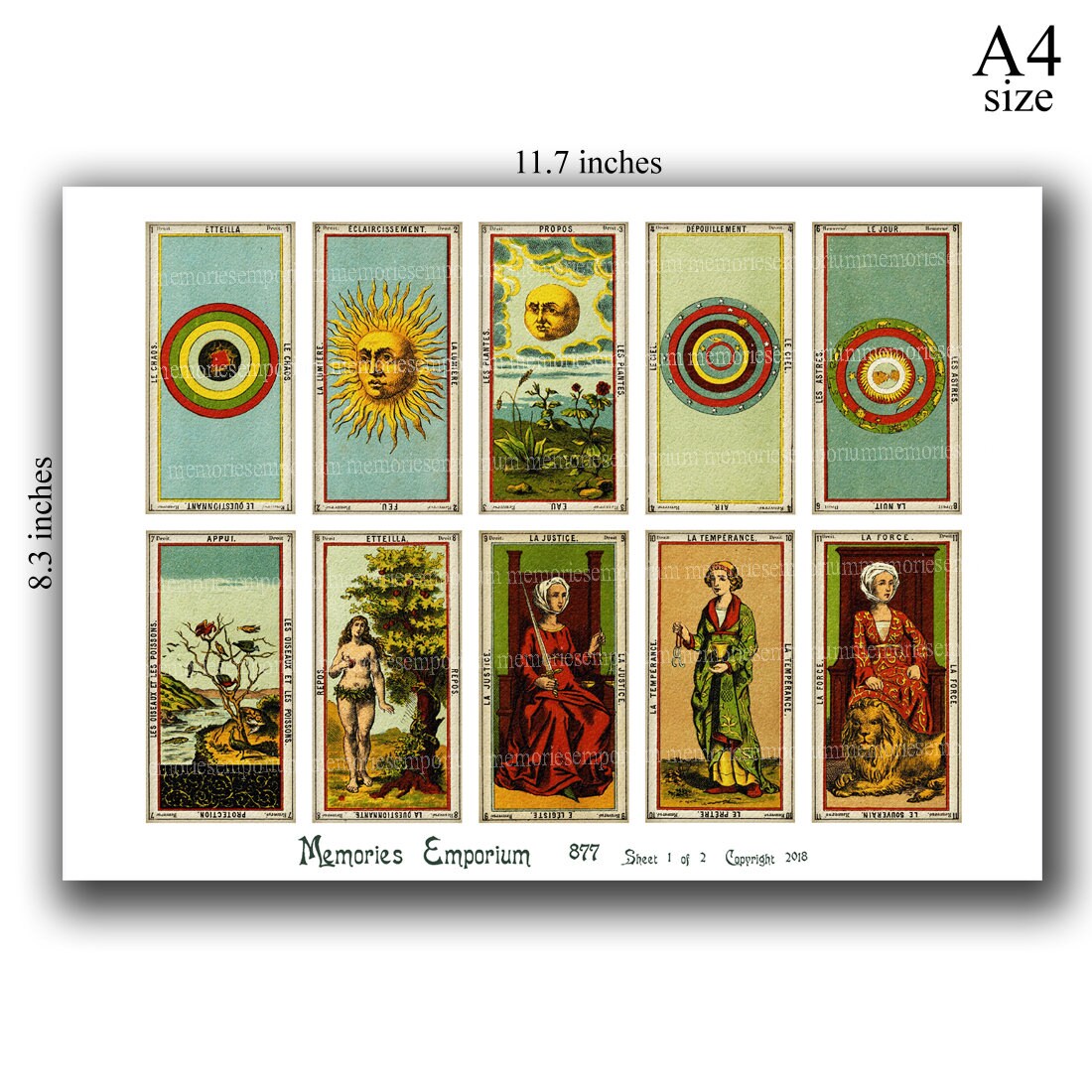 Printable Download Tarot Cards Psychic Reading Clairvoyant