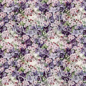 Dollhouse Wallpaper Floral Trellis Victorian Flower Antique Decor 1/12 Scale Miniature Dolls House Digital Printable Download Clipart 822