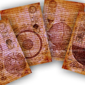 Sternenkarte Astronomie Seiten antike digitales Clipart alten himmlischen Bücher für Decoupage Hintergründe Scrapbooking druckbare Download 665