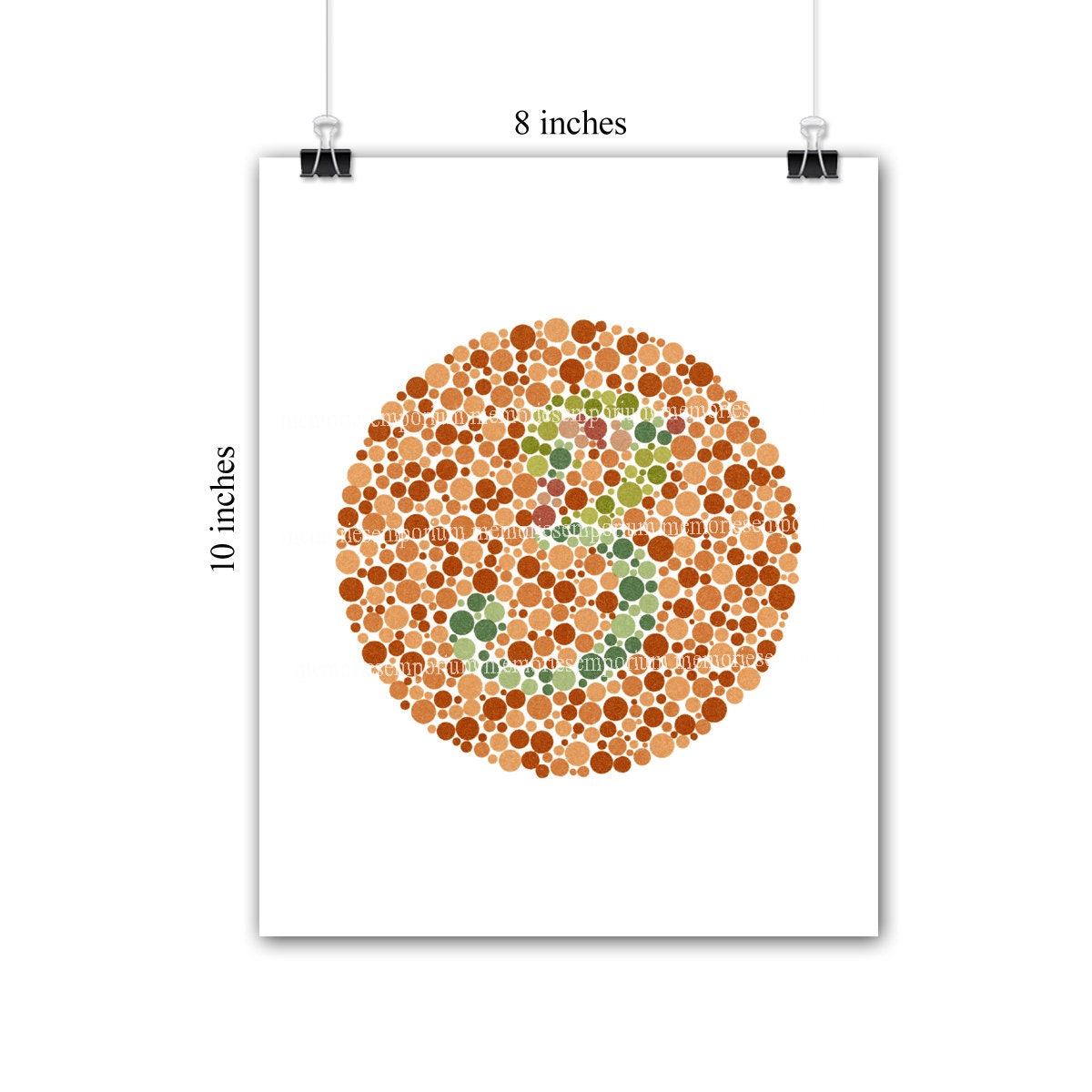 Eye Chart Color Blind Ishihara Test Circles Printable Download Wall Art ...