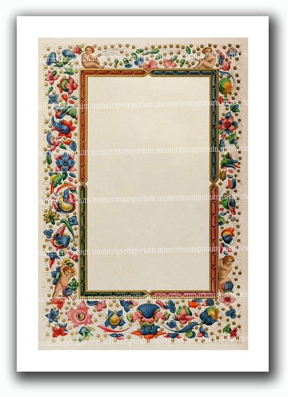 Medieval Stationery Page for Wedding Invitations Parties Menus Etsy