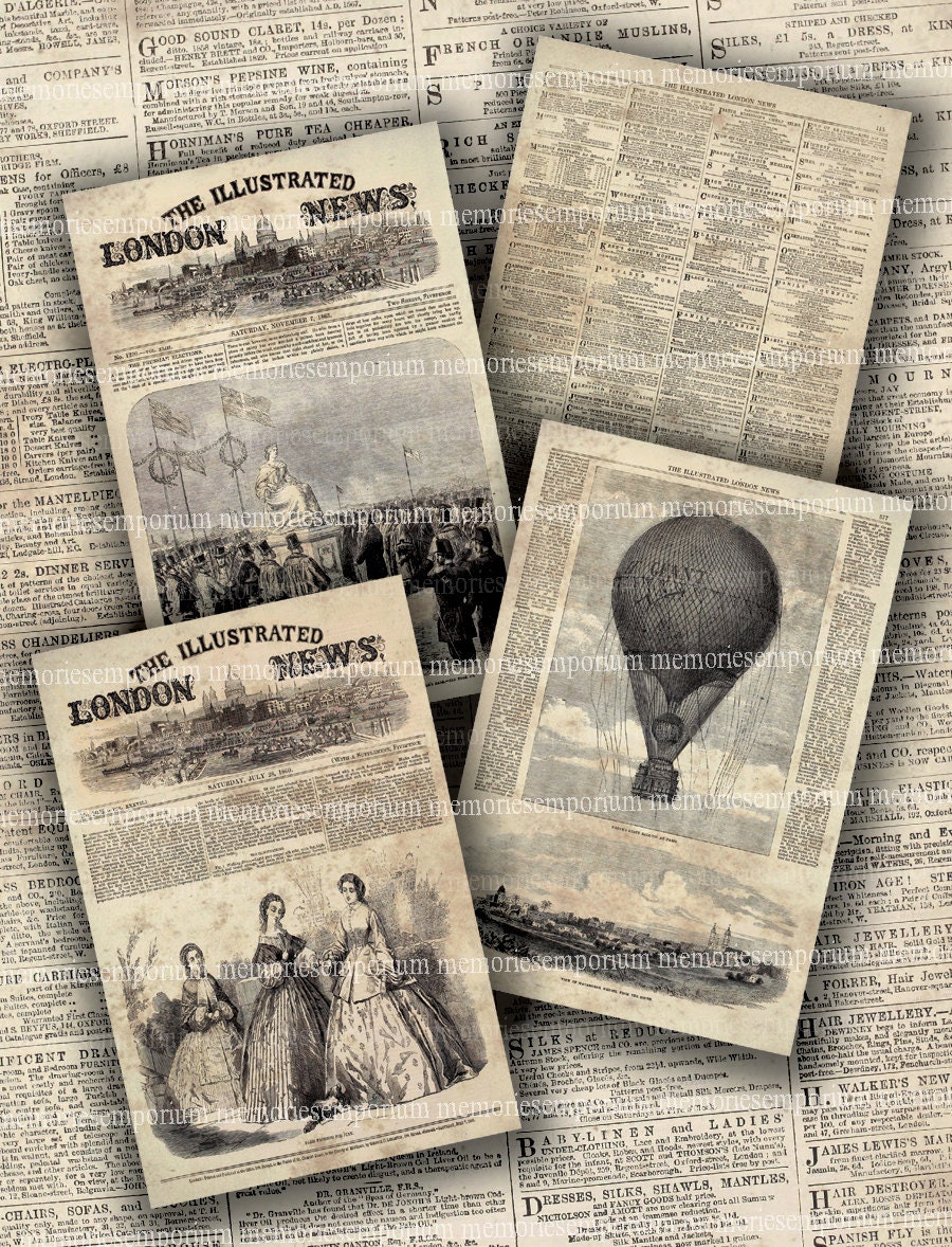 Newspapers Background Papers Illustrated London News Newsprint