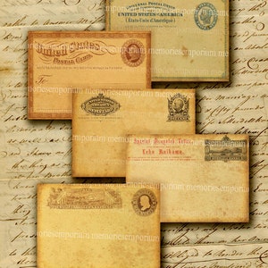 Pocztówki US DIY prezent karty powiesić Swing Tagi kolaż arkusz antykami pocztowy Wells Fargo Pony Express Decoupage nadający się do wydruku, Pobierz 391