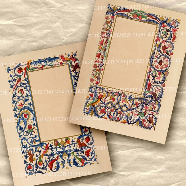 Illuminated Manuscript Border - Etsy