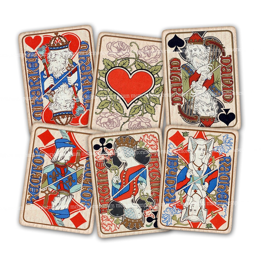 Art Nouveau Playing Cards Royals Aces Antique Partial Deck 2.5 X