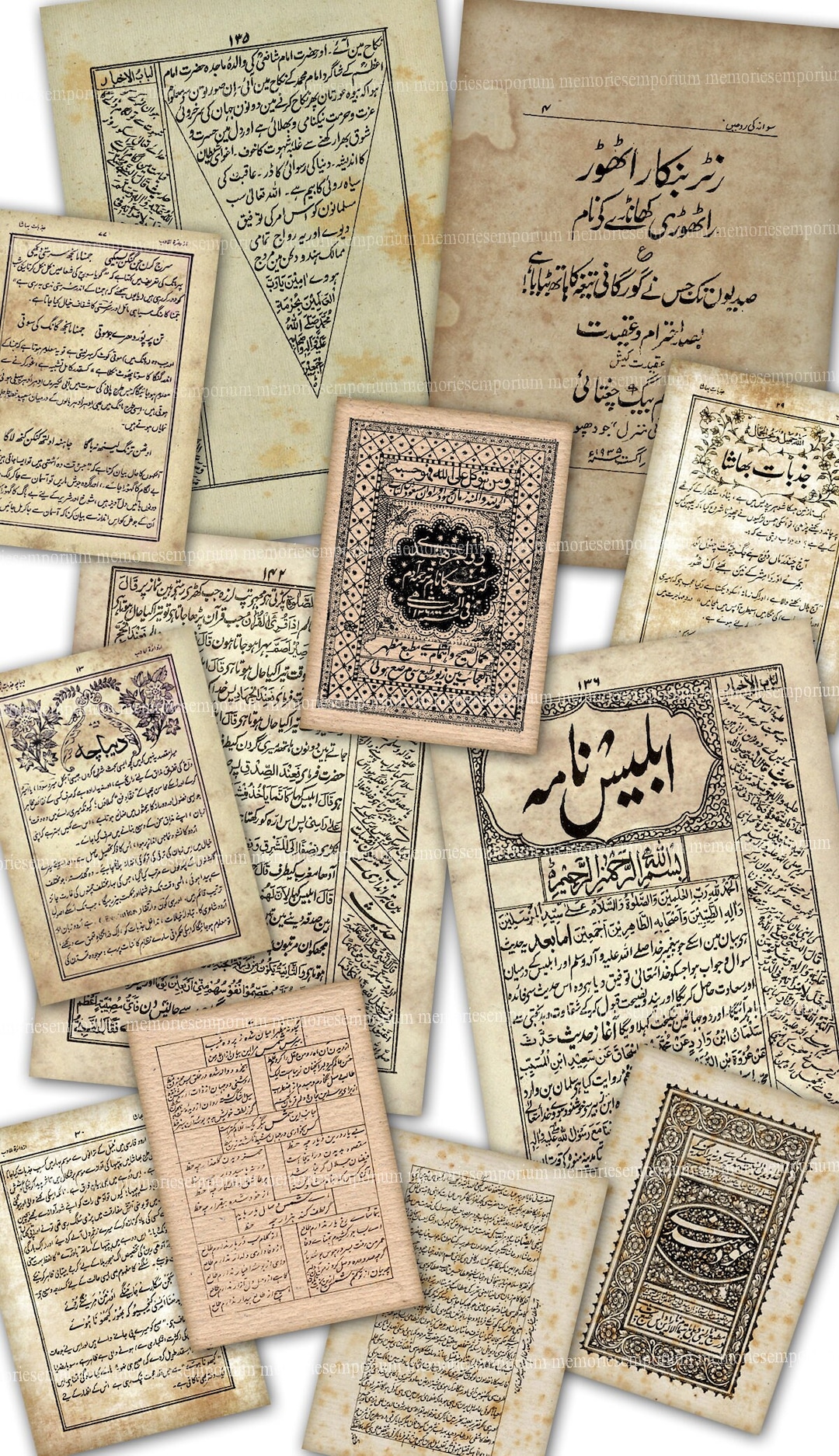 India Hindi Printable Download Paper Ephemera Old Book Page Manuscripts