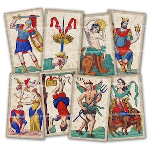 Minchiate Tarot Full Deck 97 cards Late 1800s Digital Download