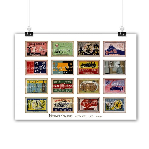 Japanese Matchbox Labels 32 Vintage Asian Company Advertising