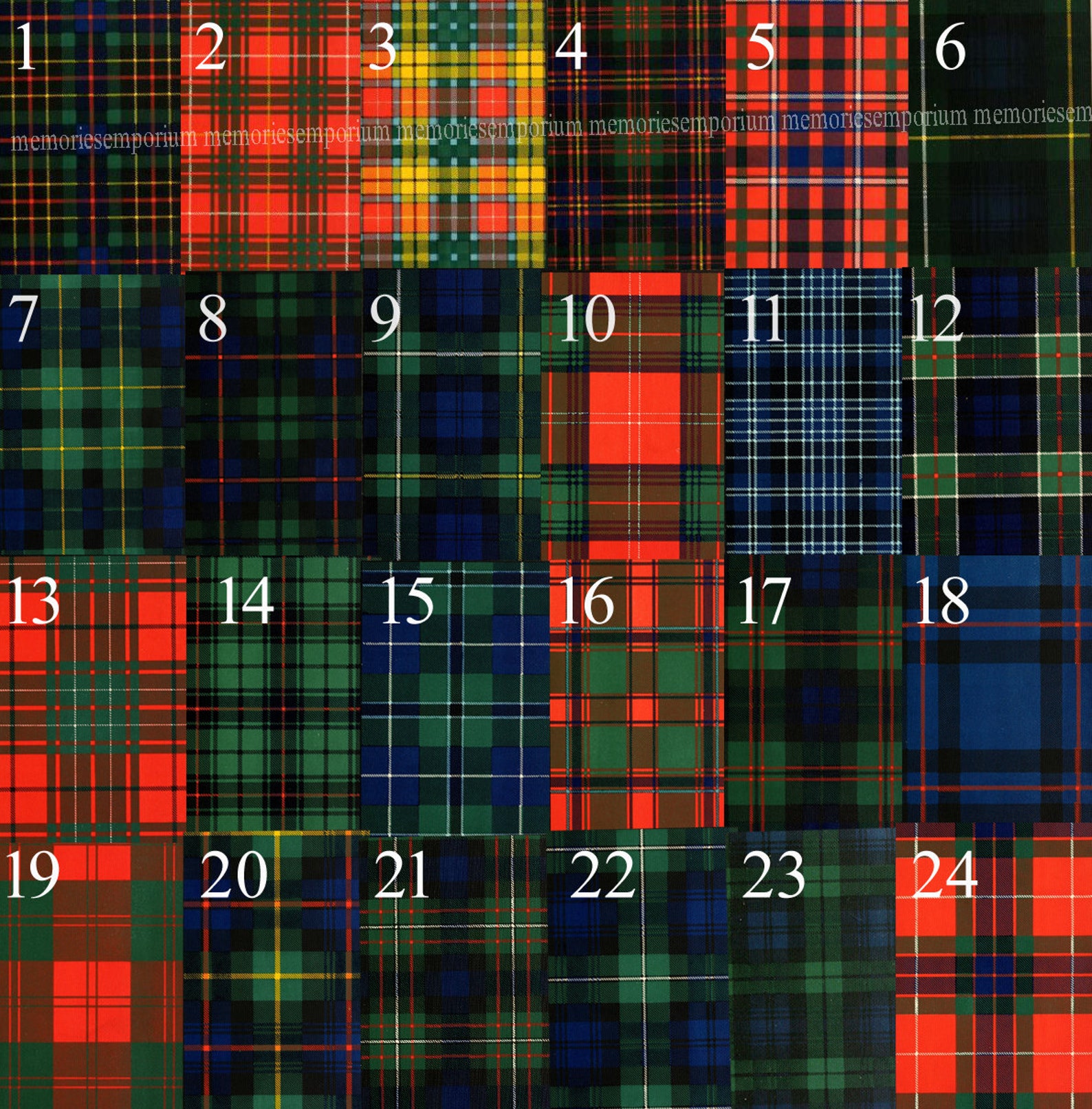 Tartans Plaids Checks Scottish Clan Print Patterns Surnames Printable ...
